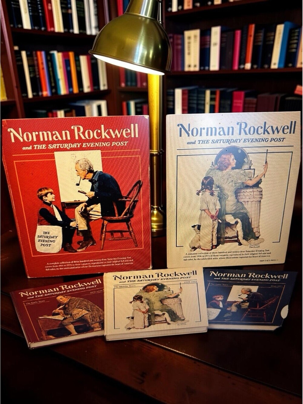 Norman Rockwell Saturday Evening Post Oversized Complete 3 Vol Set 1976